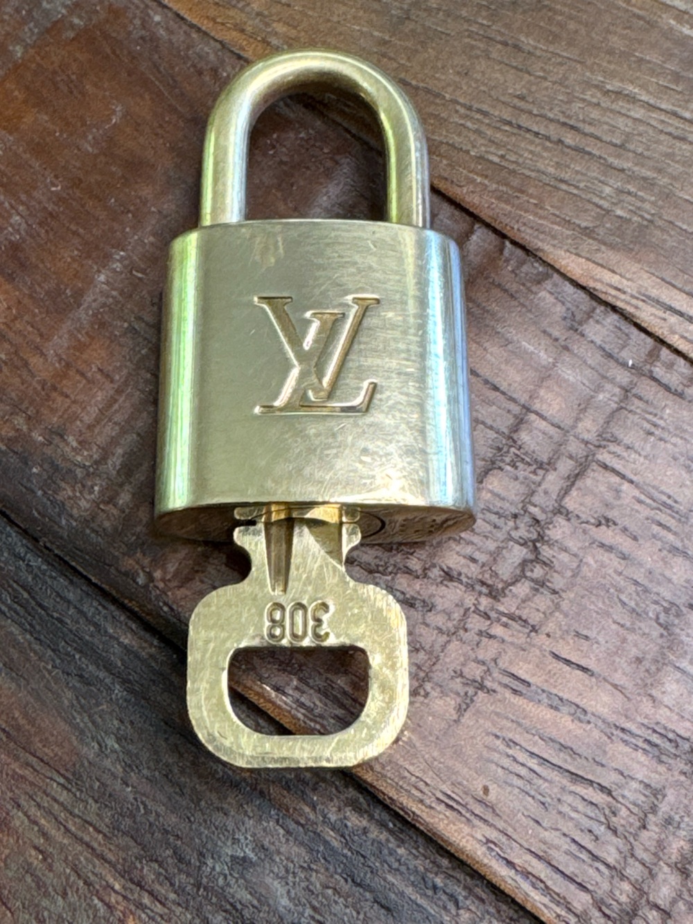 Louis Vuitton #308 Gold Padlock with Key